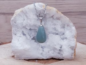 Pendentif goutte 20mm Aventurine verte
