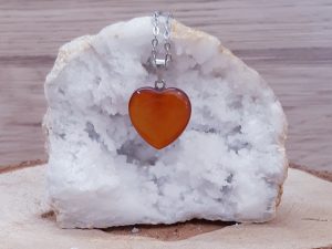 Pendentif cœur 20mm Cornaline