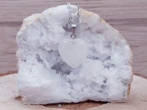 Pendentif cœur 20mm Cristal de roche