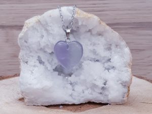 Pendentif cœur 20mm Fluorite