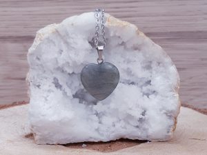 Pendentif cœur 20mm Labradorite
