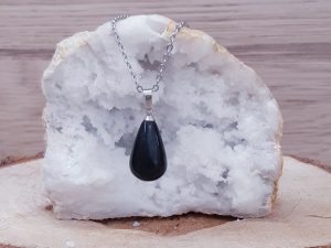 Pendentif goutte 20mm Onyx