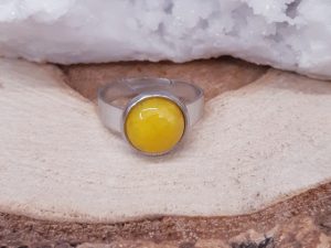 Bague 10mm Calcite orange