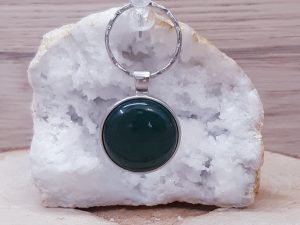Porte clé Jade vert