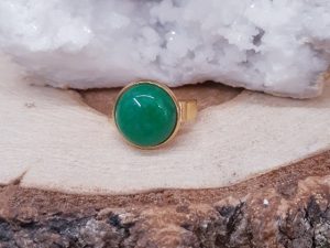 Bague 14mm Jade vert