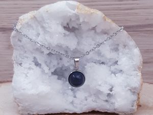Pendentif médaillon 10mm Lapis lazuli