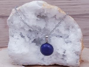 Pendentif médaillon 14mm Lapis lazuli