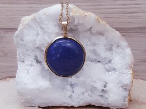 Pendentif médaillon 25mm Lapis lazuli
