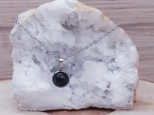 Pendentif médaillon 10mm Onyx