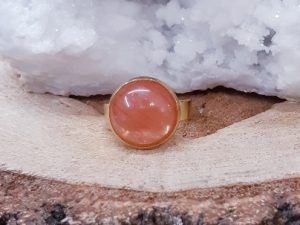 Bague 14mm Tourmaline melon d'eau