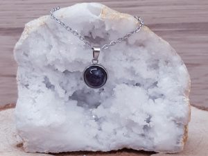 Pendentif médaillon 10mm Améthyste