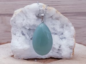 Pendentif goutte 40mm Aventurine verte
