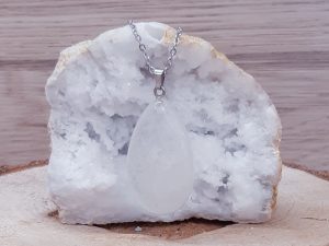 Pendentif goutte 40mm Cristal de roche