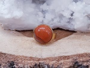 Bague 14mm Jaspe rouge
