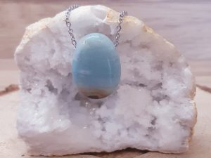 Pendentif pierre percée Amazonite