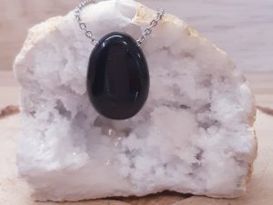 Pendentif pierre percée Onyx